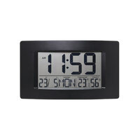 Jumbo LCD 12-24 Hour 7 Language Digital Wall Clock With Calendar & Thermometer