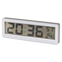 Digitech Stylish Large Digital LCD Clock Thermometer Temperature Wall Mountable	