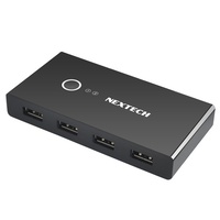 Nextech Dual PC 5V USB 3.0 Keyboard Mouse Switch Upto 5GBPS Backward Compatible
