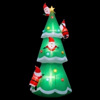 Jingle Jollys Christmas Inflatable Santa Tree 5M Illuminated Decorations