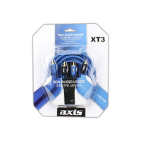 Axis XT3 RCA 3m Audio Leads 2 Male to Male Sealed RCA Plugs Double Shielded