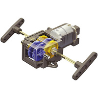 Single Motor 4 Speed Gearbox  Axle Assembly