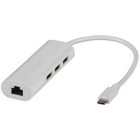 USB Type-C Gigabit Network Adaptor with 3 Port USB 3.0 Hub