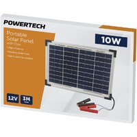 Powertech Solar Panel Charger Kit 12V 10W Caravan Farm Equipment Spare Car