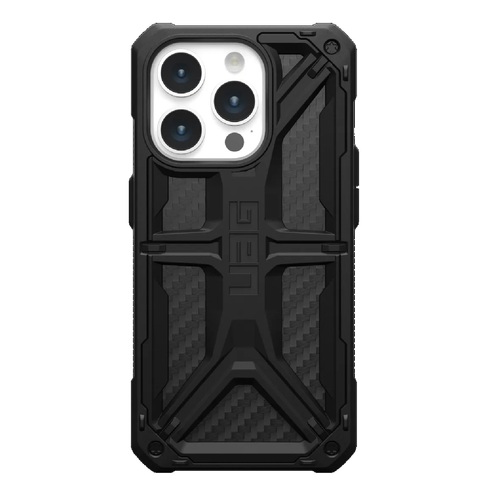 UAG Monarch Apple iPhone 15 Pro (6.1') Case - Carbon Fiber (114278114242), 20ft. Drop Protection(6M),5 Layers Protection,Tactical Grip