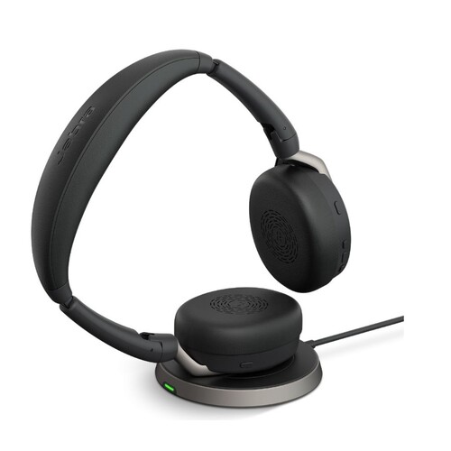 Jabra Evolve2 65 Flex MS Stereo Bluetooth Headset, Link380a USB-A Dongle, Foldable Design, 2Yr Warranty, 20 hours battery life, ANC 30m Wireless Range