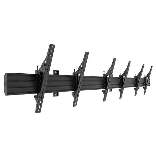 Atdec 3x1 wall menu board mount (3m rail), tilting angle. Max load per display: 50kg