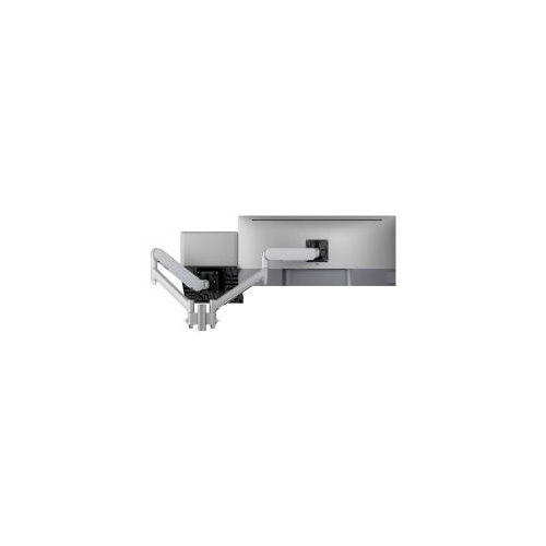 Atdec AWMS-2-ND13 Notebook-Monitor Combo Mount + 135mm Post / 9kg (20lb) Flat Screens, 6kg (13.5lb) Curved Screens + C Clamp Desk Fixing, Silver
