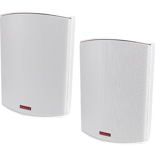 REDBACK 50W - 85W 100V 8 Ohm Wall Mount Speaker Pair IP54 Rated White C0917C