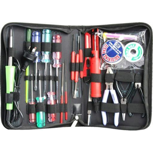 25 Piec Handy Zip Case Electronic Tool Wallet Repair Kit Screwdrivers Cutters 