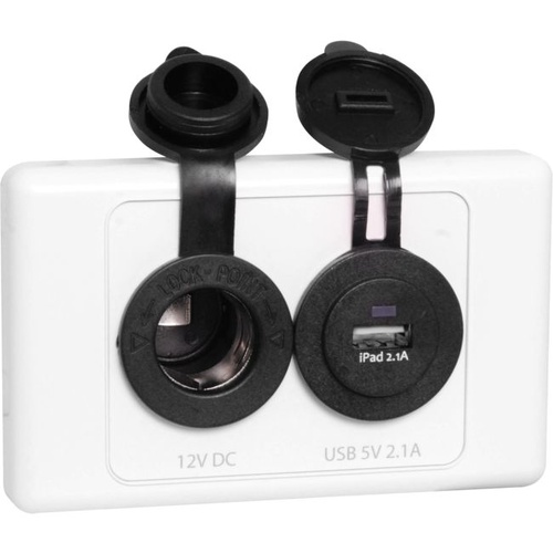 USB AND CIG CHARGER WALL PLATE