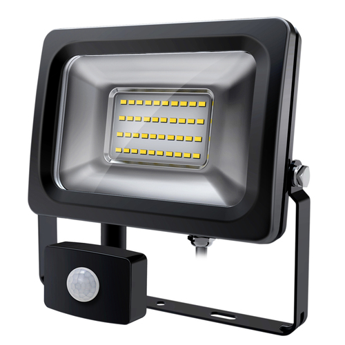 Commercial 20W 5000K Adjustable U-Shape Mount & PIR Bracket LED Sensor Flood Light