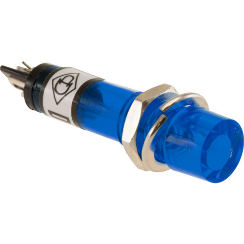 12V Mini Indicator Light Blue DC Globe - 6Mm Panel Mount