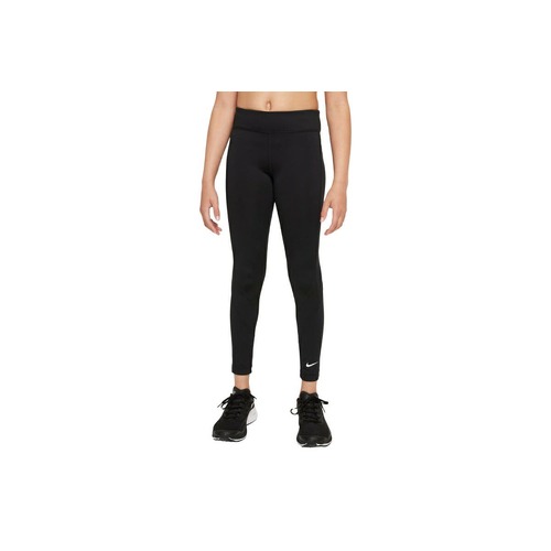 Nike Girls' Dri-FIT One Tights (Black/Black/Black/White , Size XS)