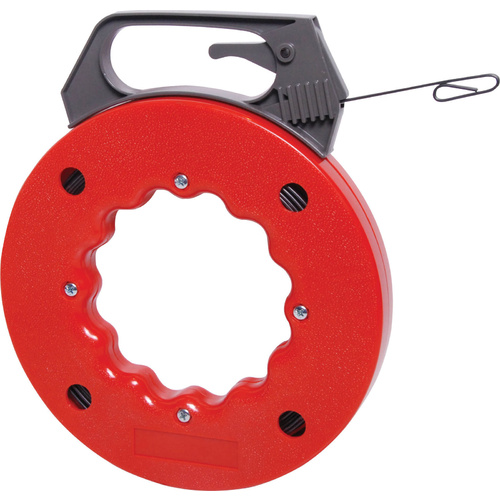 15m Conduit Pull Through Fishing Tape Durable Plastic Container with Tensioner